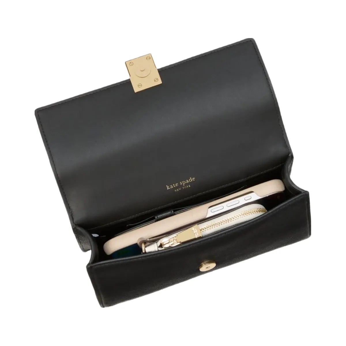 Kate Spade Deco Mini Flap Chain Crossbody Black - HypeFly India View 6