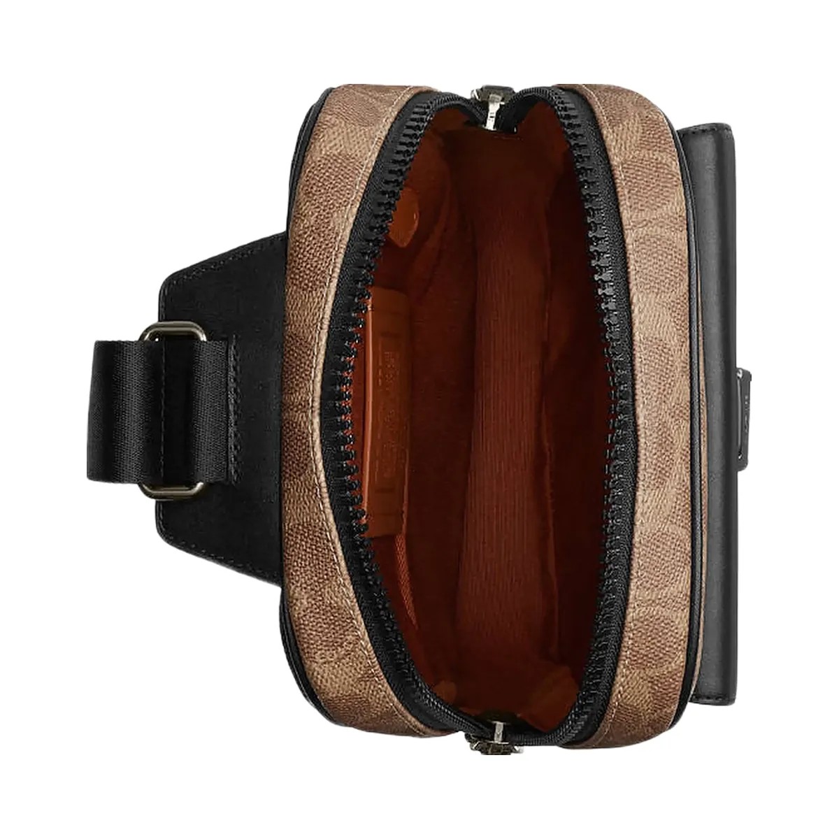 Coach Track Pack In Signature Canvas Qb-Tan-Black - HypeFly India View 4