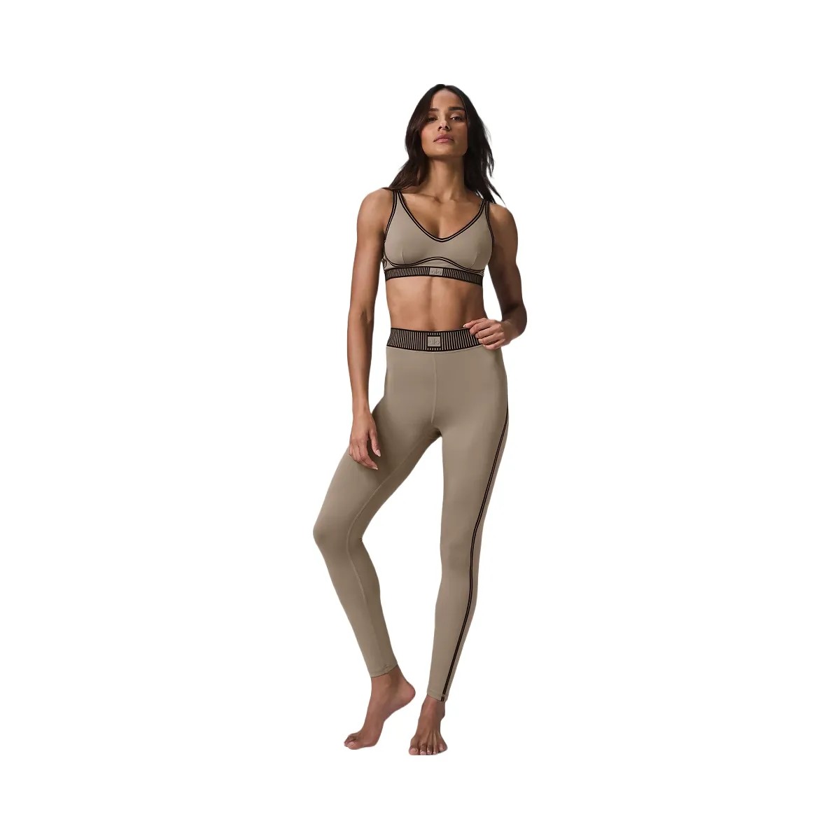 Alo Women's Airlift Line Up Bra - Gravel - HypeFly India View 3