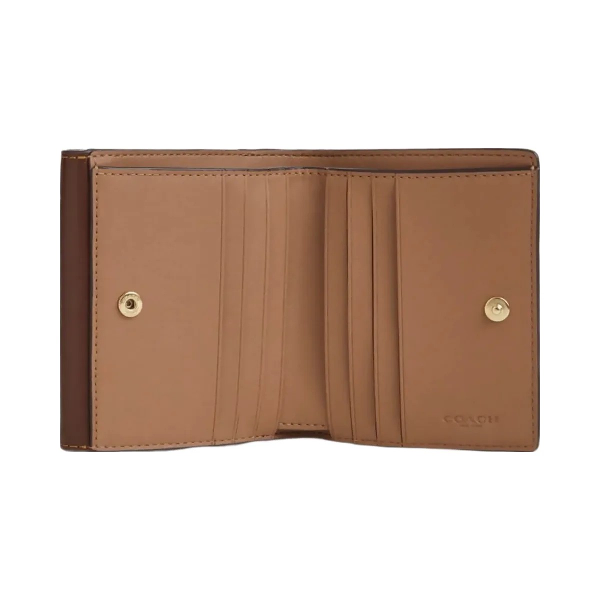Coach Eliza Small Wallet In Signature Canvas Signature Canvas-Gunmetal-Black - HypeFly India View 4