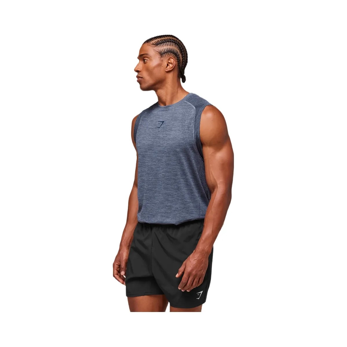 Gymshark Versatile Seamless Tank - Iron Blue/Navy - HypeFly India View 6