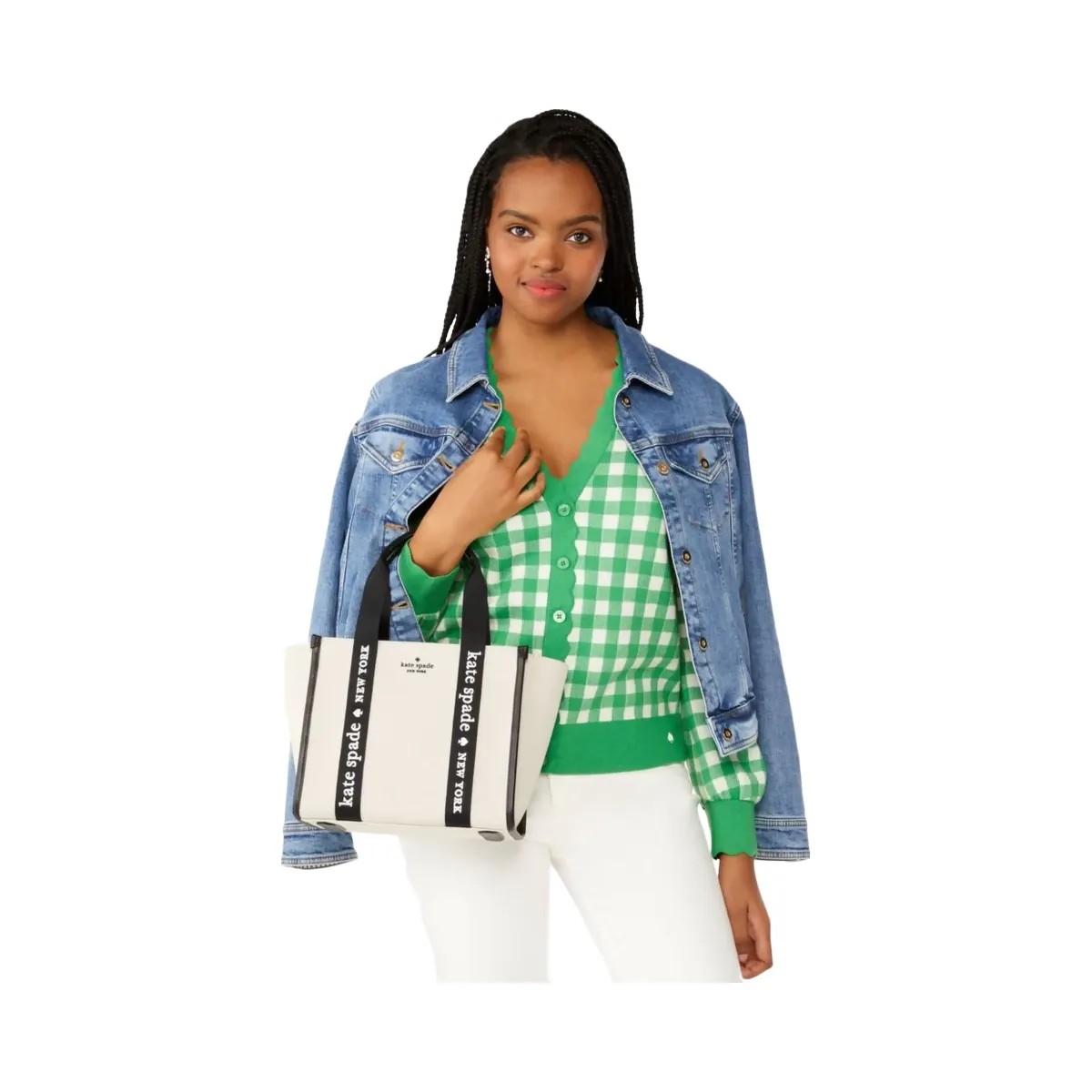 Kate Spade Kip Canvas Small Tote Natural Multi - HypeFly India View 2