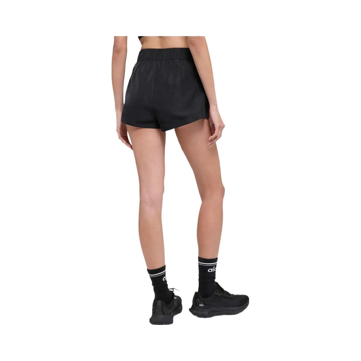 Alo Women's High-Waist Socialite Short - Black - HypeFly India View 3