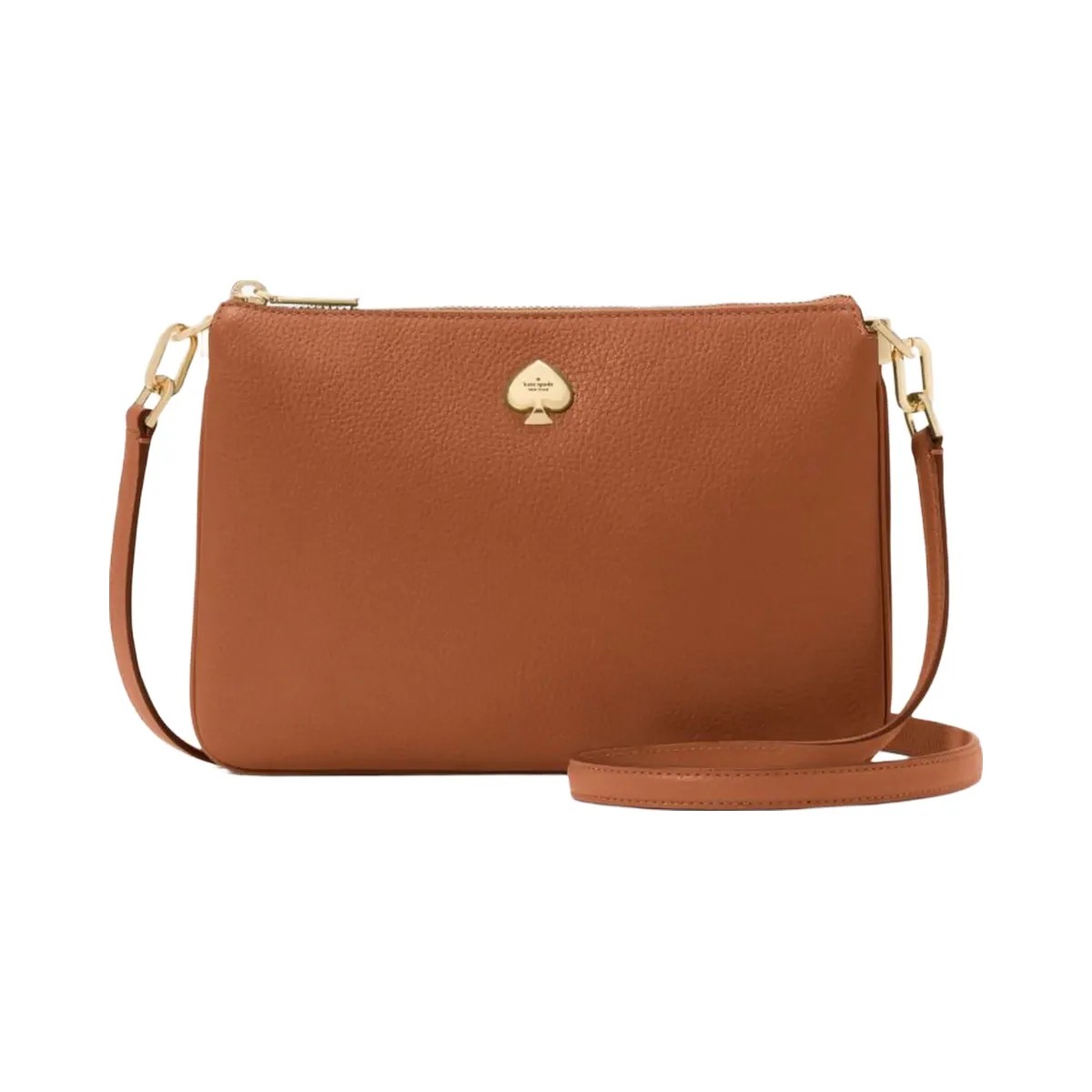 Kate Spade Kayla Small Triple Compartment Crossbody Warm Gingerbread - HypeFly India View 1