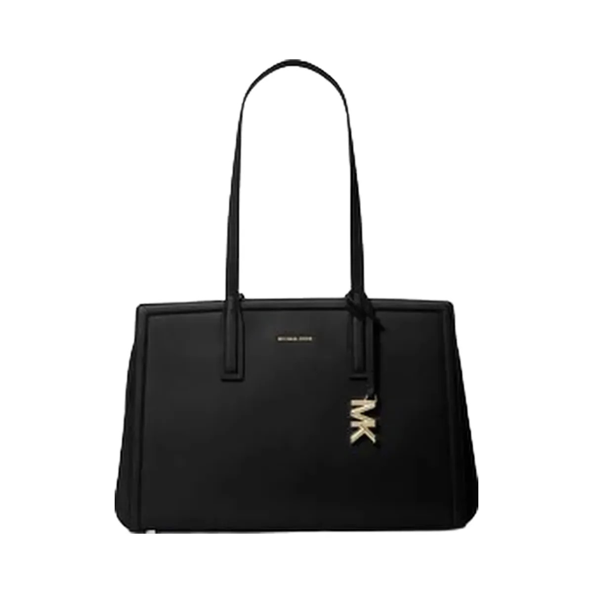 Michael Kors Laila Medium Leather Tote Bag Black - HypeFly India View 1