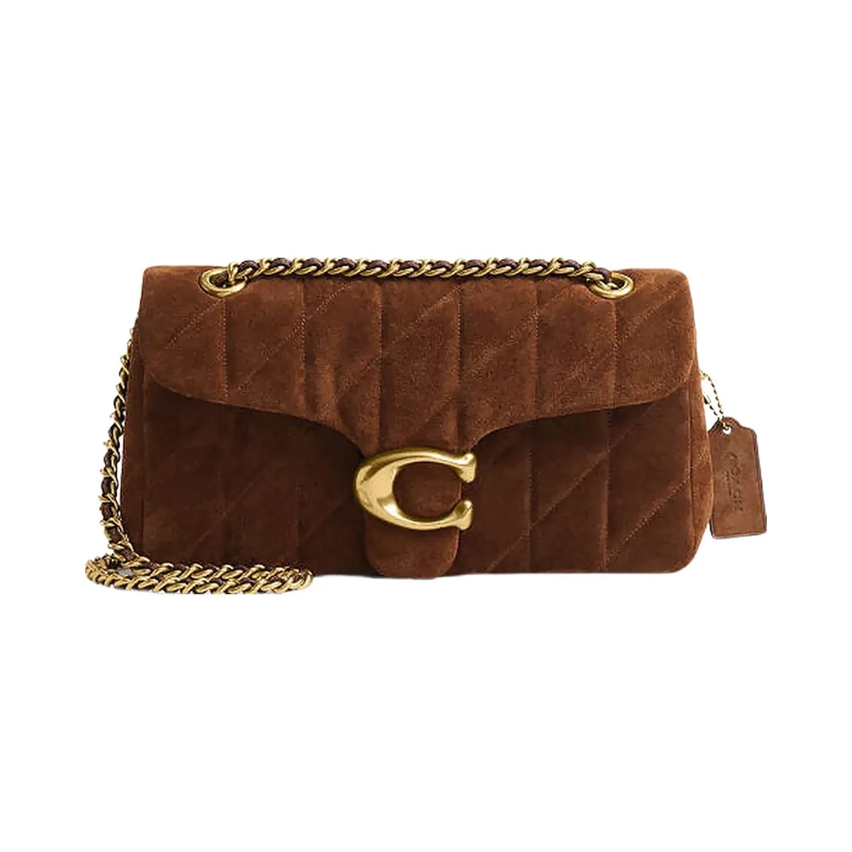 Coach Tabby Shoulder Bag 26 With Quilting Suede-Brass-Warm Brown - HypeFly India View 1