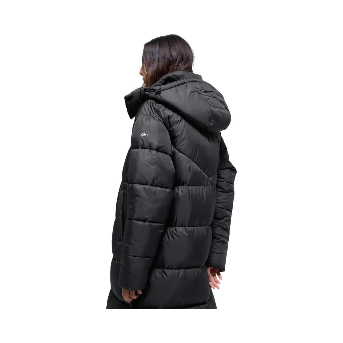 Alo Women's Gold Rush Puffer Trench - Black - HypeFly India View 3