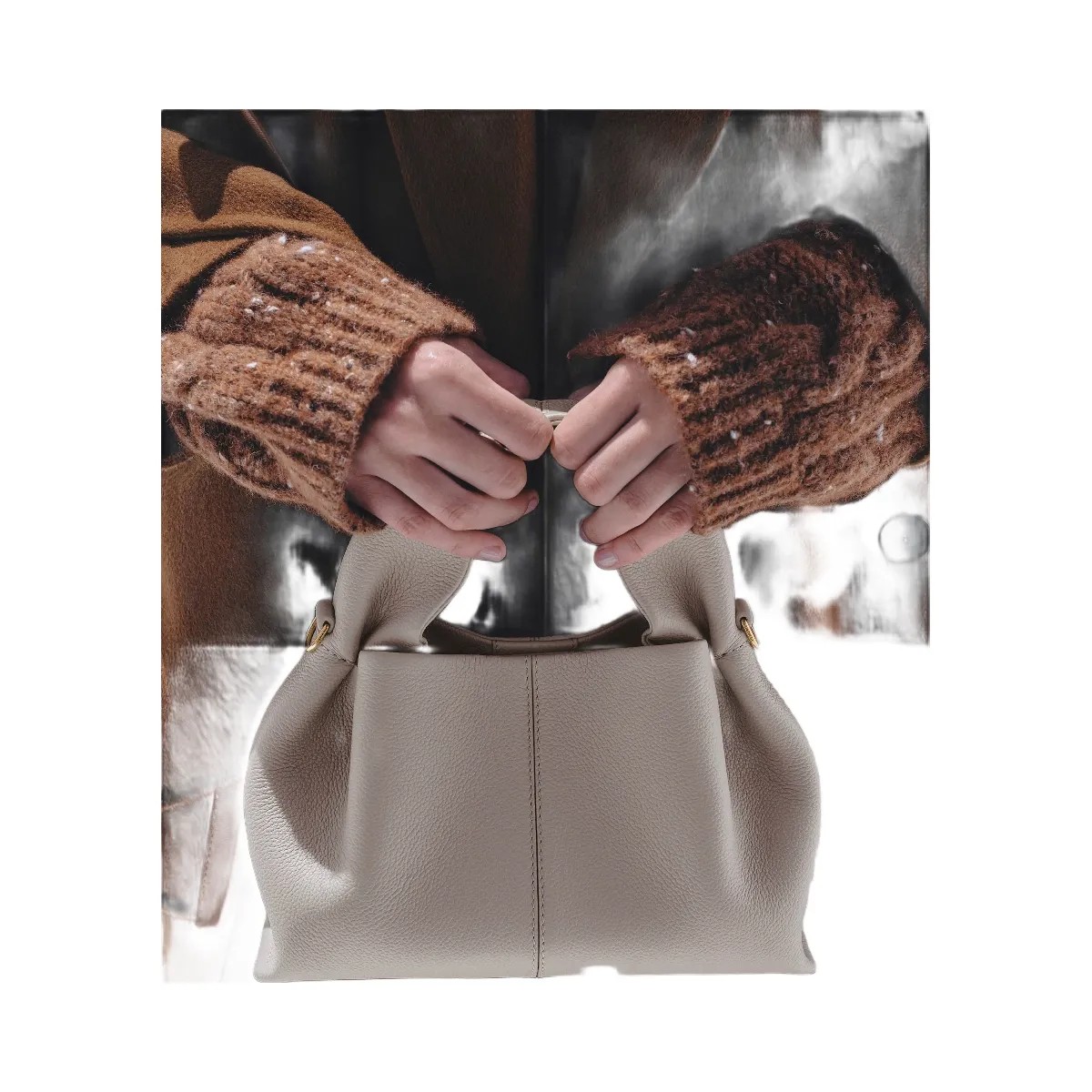 Polene Numero Neuf Mini Textured Mist - HypeFly India View 5