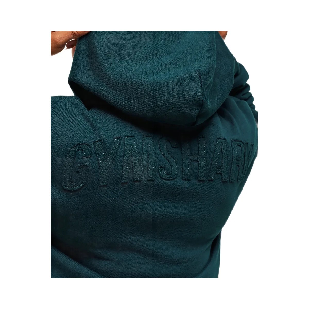 Gymshark Power Washed Oversized Hoodie - Deep Petrol Blue/Acid Wash Small Ball - HypeFly India View 4
