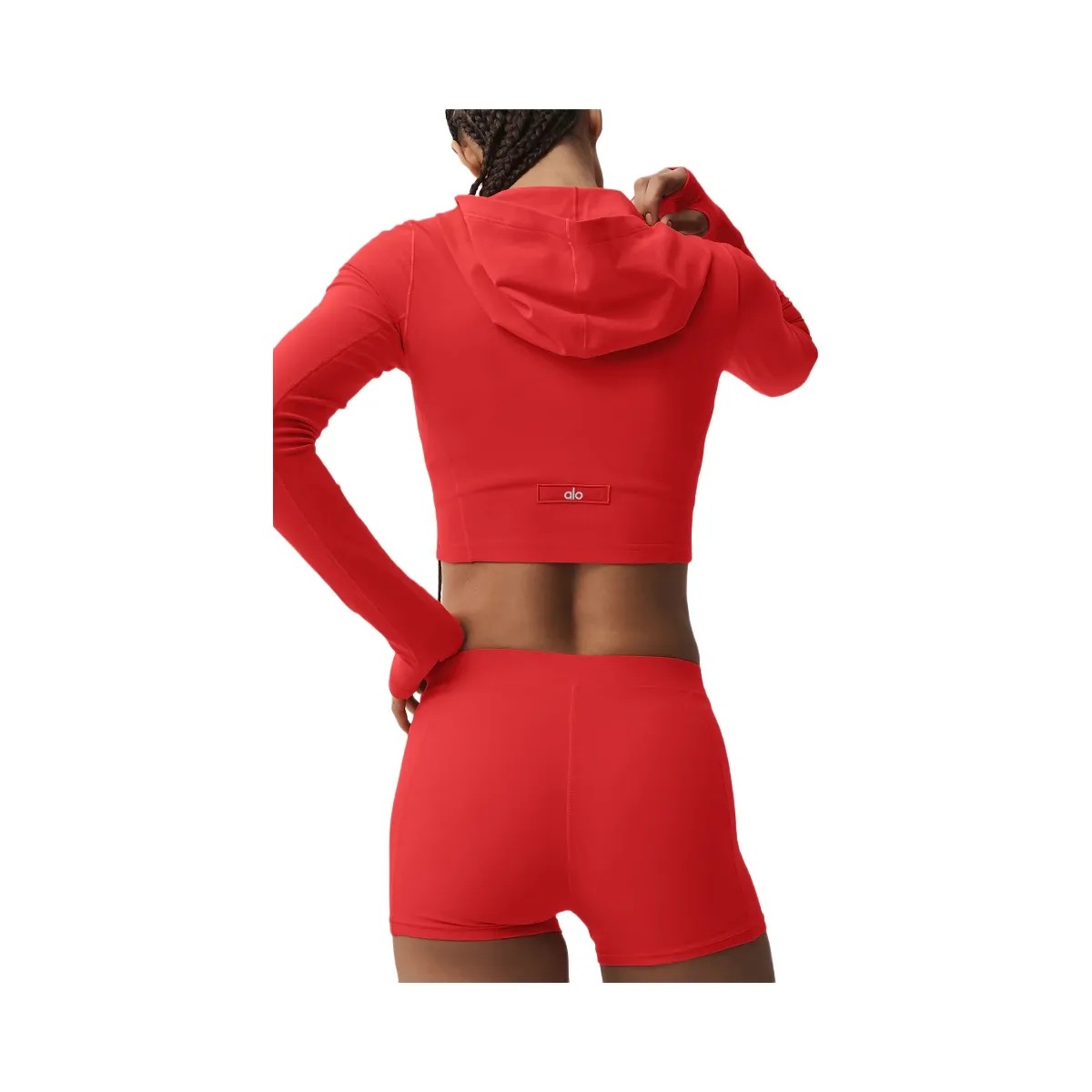 Alo Women's soft Sincere Fitted Jacket - Bright Red - HypeFly India View 3