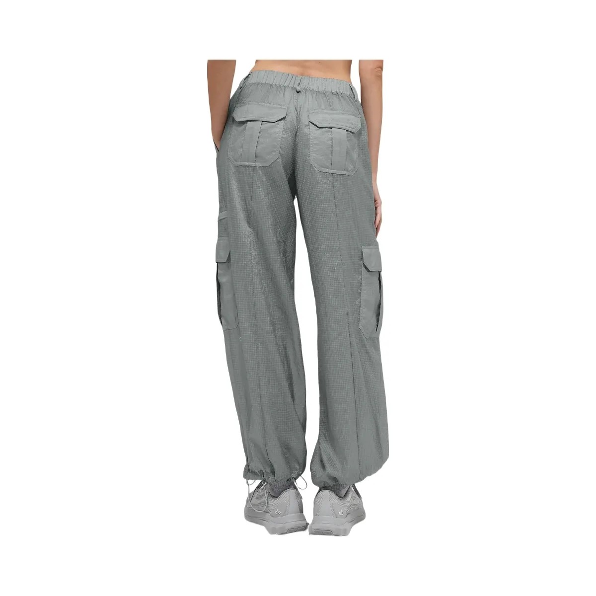 Alo Women's Sheer Game Time Wide Leg Jogger - Lunar Grey - HypeFly India View 3