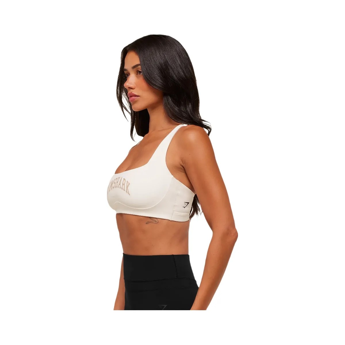 Gymshark Collegiate Sports Bra - Soft White - HypeFly India View 3