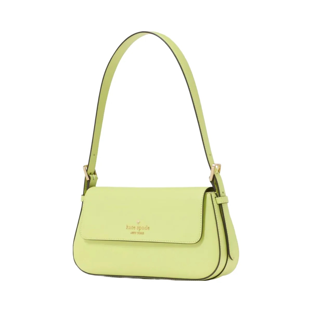 Kate Spade Madison Saffiano Leather Small Flap Shoulder Bag Lime Slushy - HypeFly India View 3