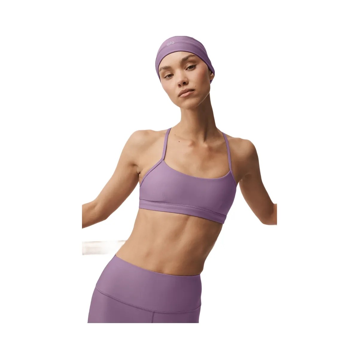 Alo Women's Airlift Intrigue Bra - Plum Kiss - HypeFly India View 3