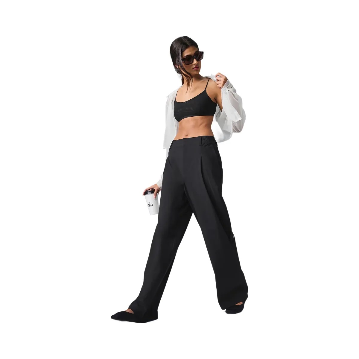 Alo Women's High-Waist Pursuit Trouser (Regular) - Black - HypeFly India View 5