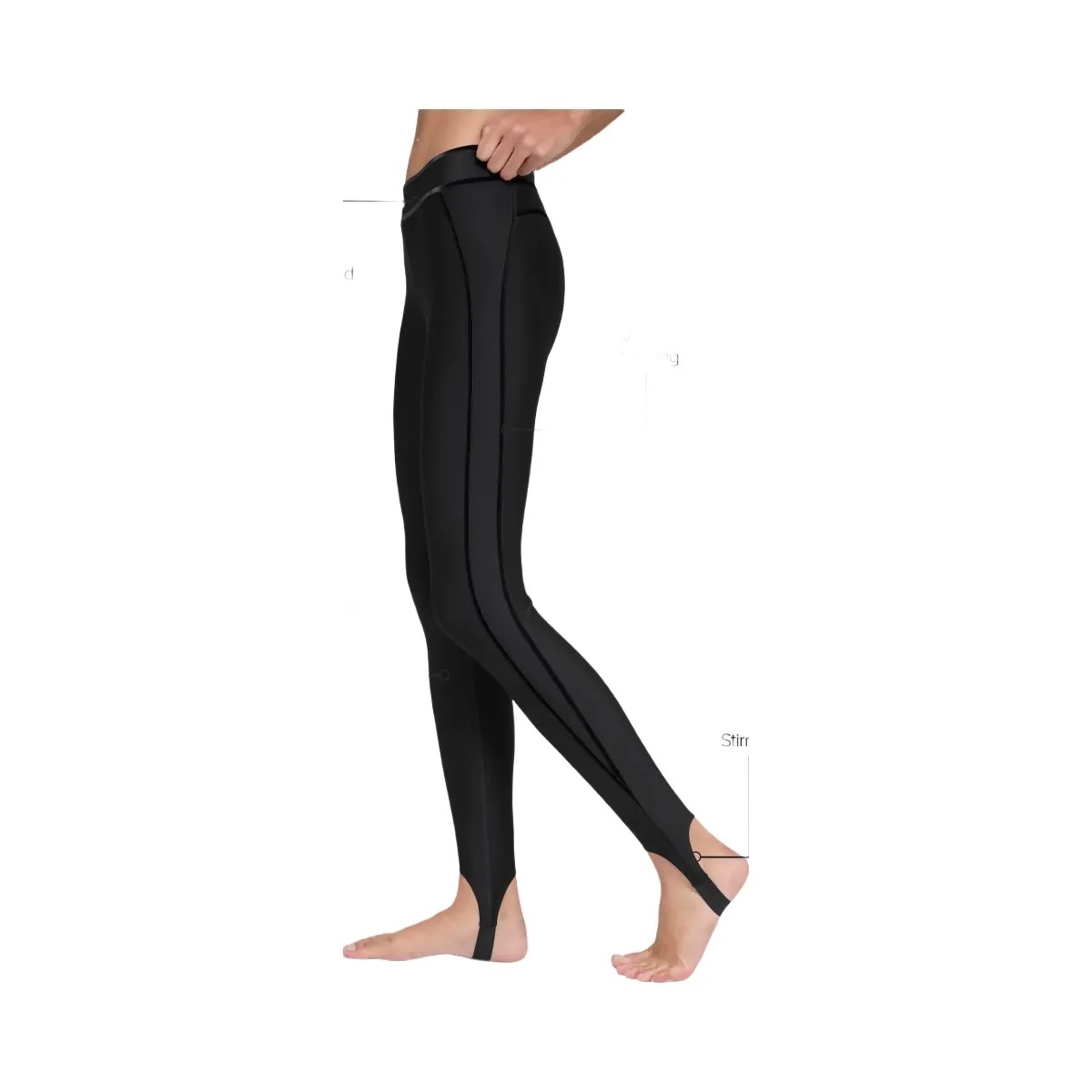 Alo Women's Airlift High-Waist Love Language Stirrup Legging - Black - HypeFly India View 2