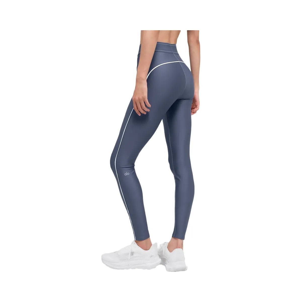 Alo Women's Airlift High-Waist Suit Up Legging - Bluestone/White - HypeFly India View 2