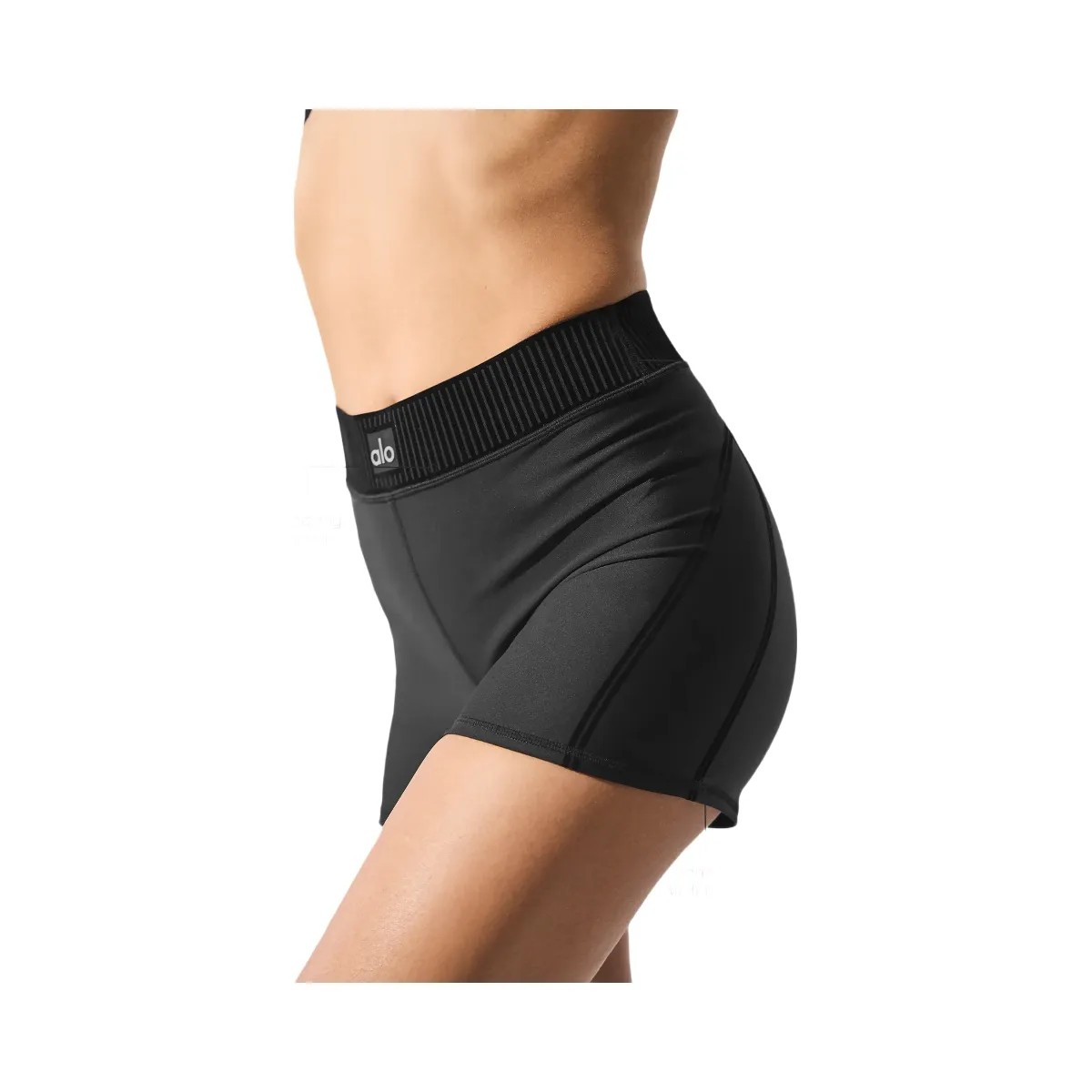 Alo Women's Airlift High-Waist Line Up Short - Black - HypeFly India View 2