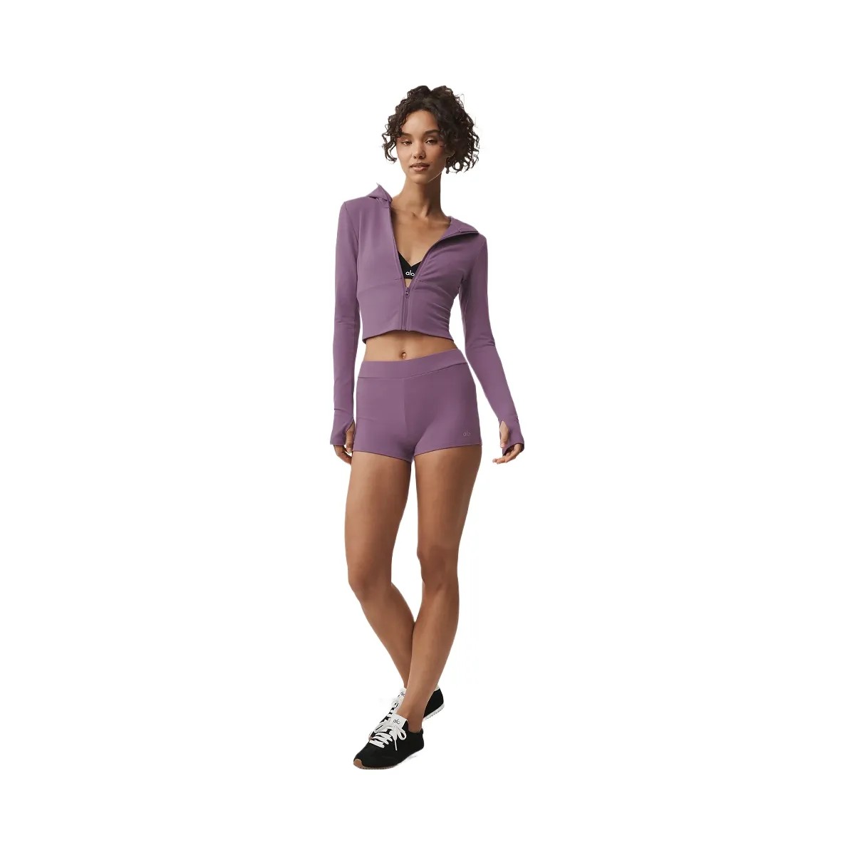 Alo Women's Sway My Way Micro Short - Plum Kiss - HypeFly India View 4