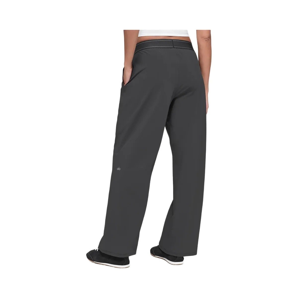 Alo Women's Suit Up Trouser (Regular) - Anthracite - HypeFly India View 4