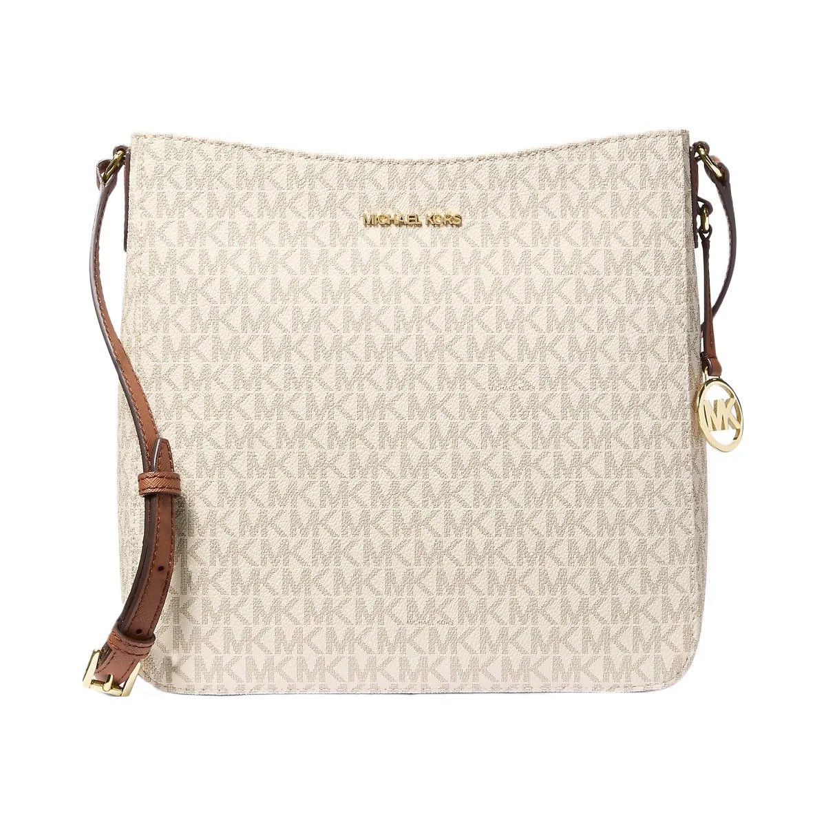Michael Kors Jet Set Travel Large Logo Messenger Bag Vanilla - HypeFly India View 1
