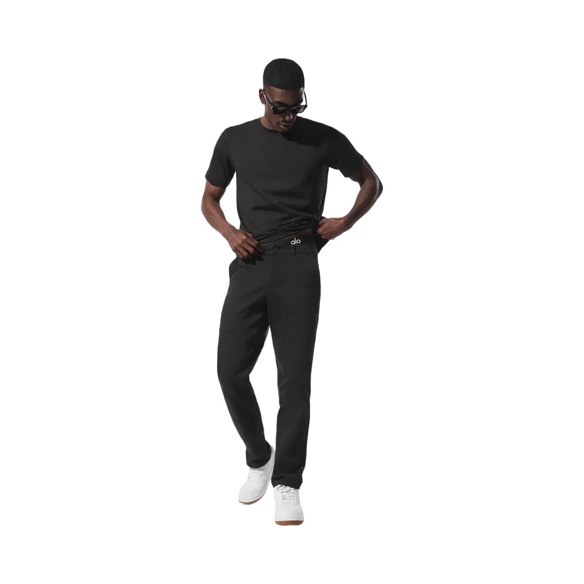 Alo Men's Edition Sueded Pant - Black - HypeFly India View 1