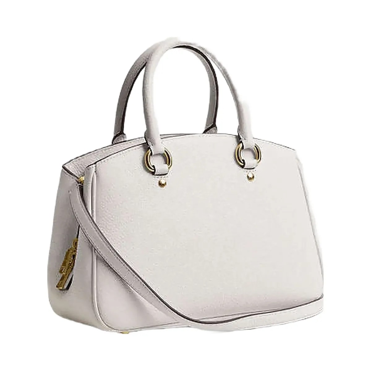 Coach Savannah Small Carryall Bag Pebbled Leather-Gold-Chalk - HypeFly India View 2