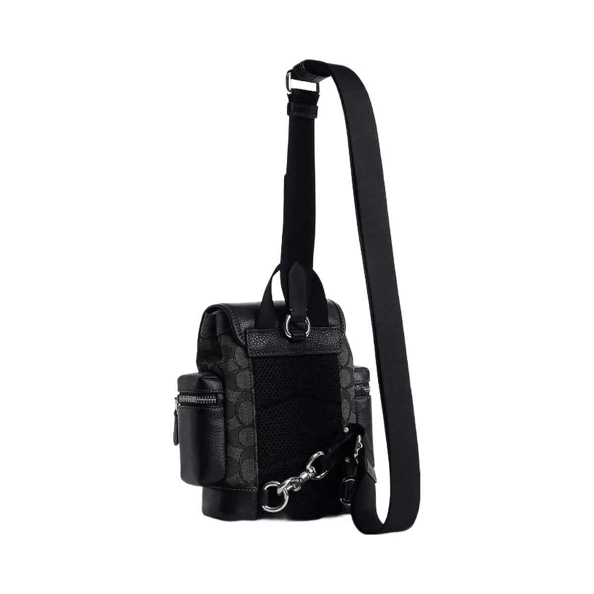 Coach Sprint Sling Pack In Signature Jacquard Signature Jacquard-Silver-Charcoal-Black - HypeFly India View 3