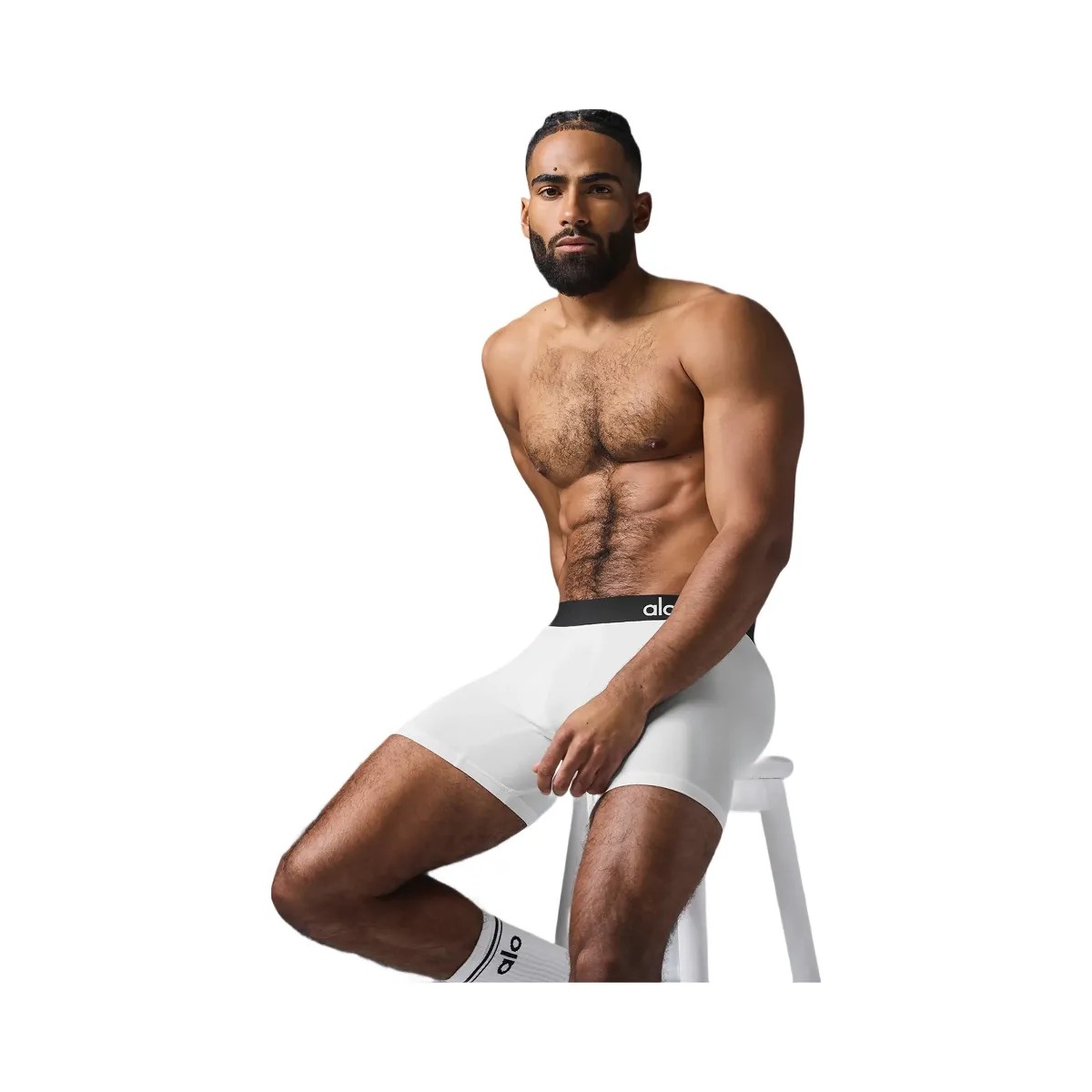 Alo Men's Hero Performance Boxer - White - HypeFly India View 2