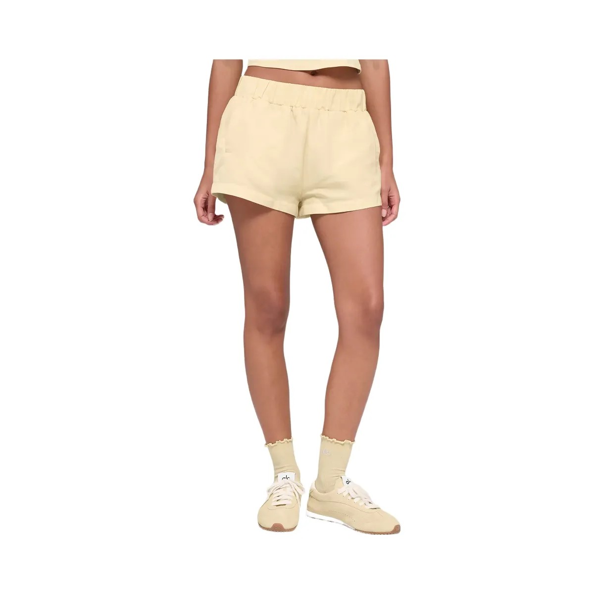 Alo Women's High-Waist Socialite Short - Candlelight Yellow - HypeFly India View 1