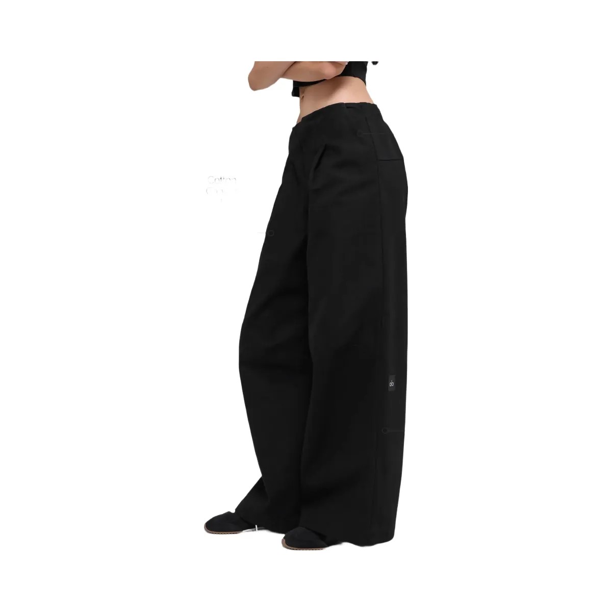 Alo Women's High-Waist Main Character Wide Leg Trouser - Black - HypeFly India View 3