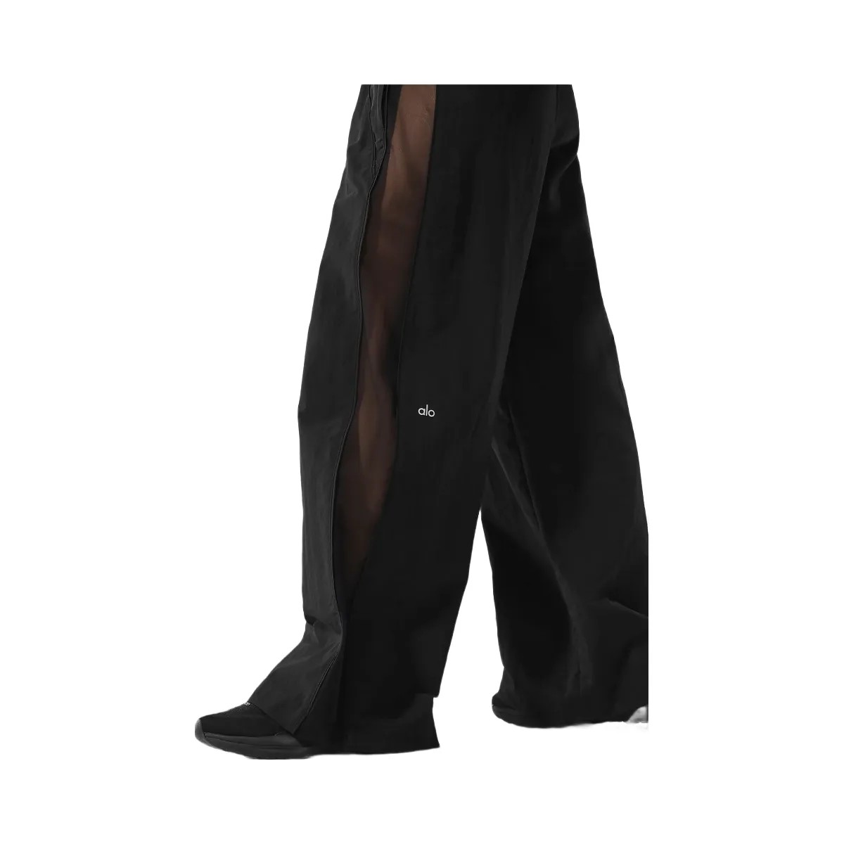 Alo Women's High-Waist Origin Wide Leg Track Pant - Black - HypeFly India View 4