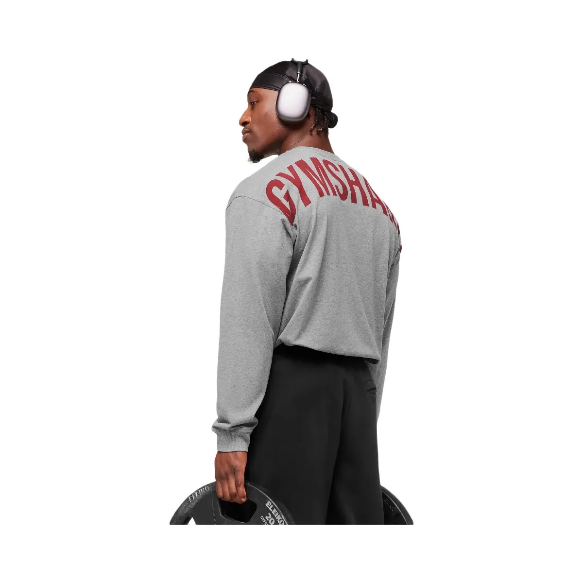 Gymshark Power Long Sleeve T-Shirt - Charcoal Core Marl - HypeFly India View 2
