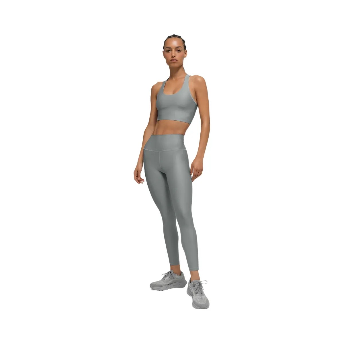 Alo Women's 7/8 High-Waist Airlift Legging - Lunar Grey - HypeFly India View 4