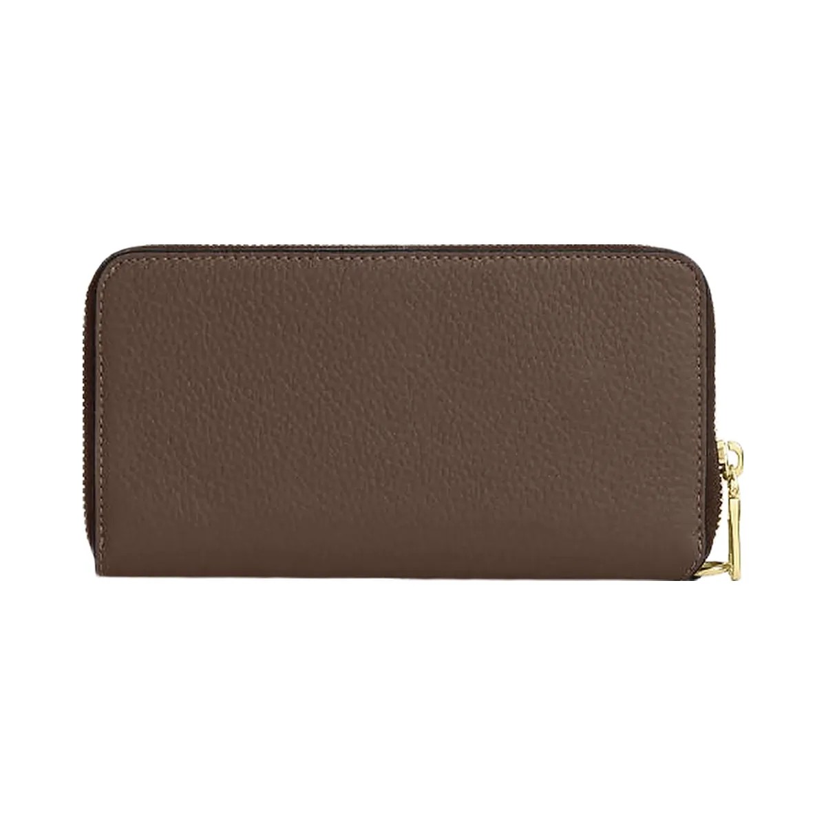 Coach Long Zip Around Wallet With Detachable Card Case Pebbled Leather-Gold-Dark Stone - HypeFly India View 2