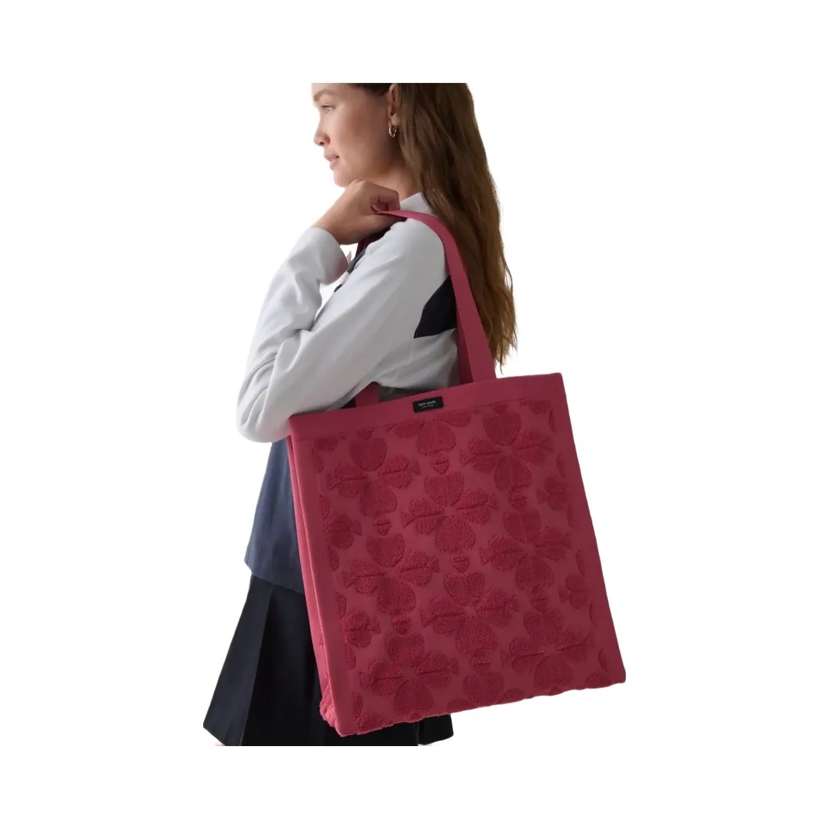 Kate Spade Brooke Terry Carryall Large Tote Rose Oil - HypeFly India View 4