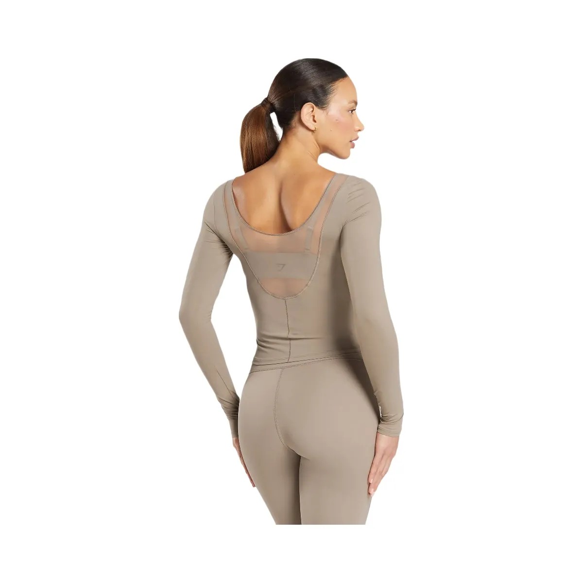 Gymshark Elevate Long Sleeve Top - Lifestyle Brown - HypeFly India View 2