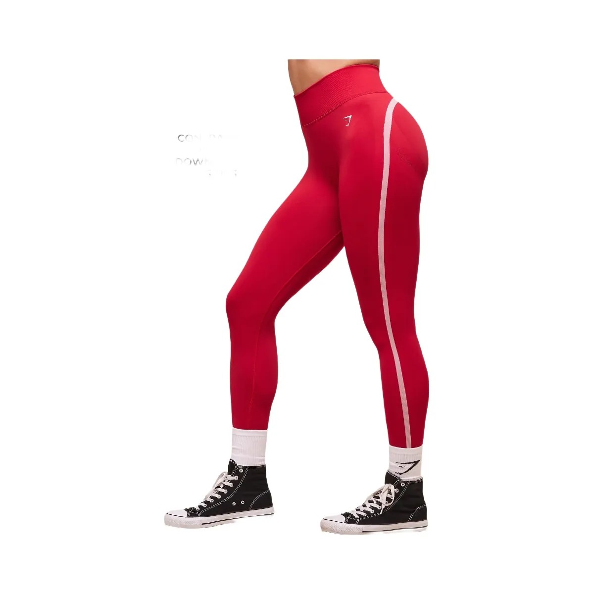 Gymshark Lift Campus Seamless Leggings - Carmine Red - HypeFly India View 2