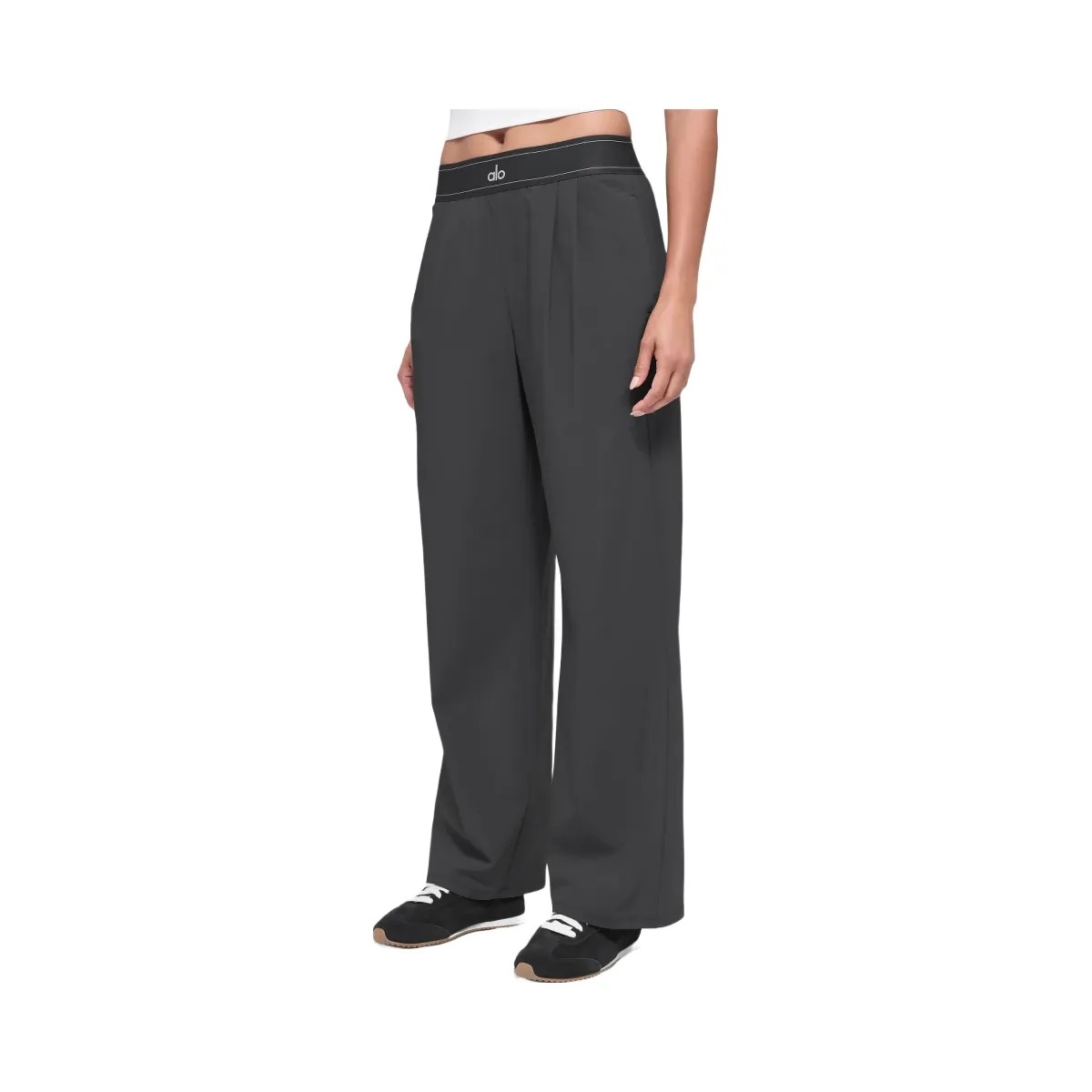 Alo Women's Suit Up Trouser (Regular) - Anthracite - HypeFly India View 1
