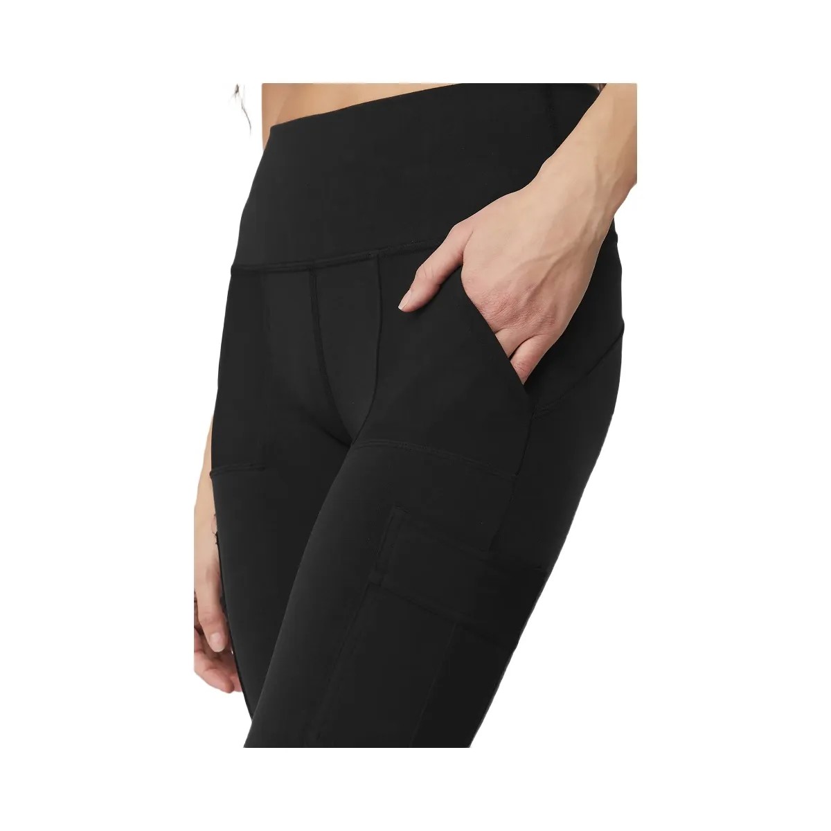 Alo Women's High-Waist Cargo Legging - Black - HypeFly India View 3