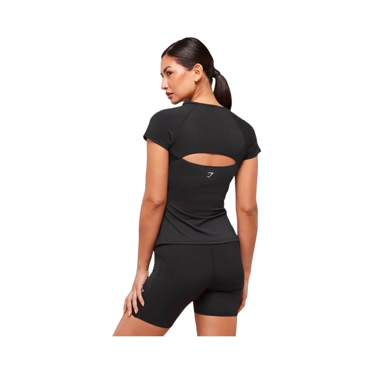 Gymshark Running Back Vent T-Shirt - Black - HypeFly India View 2