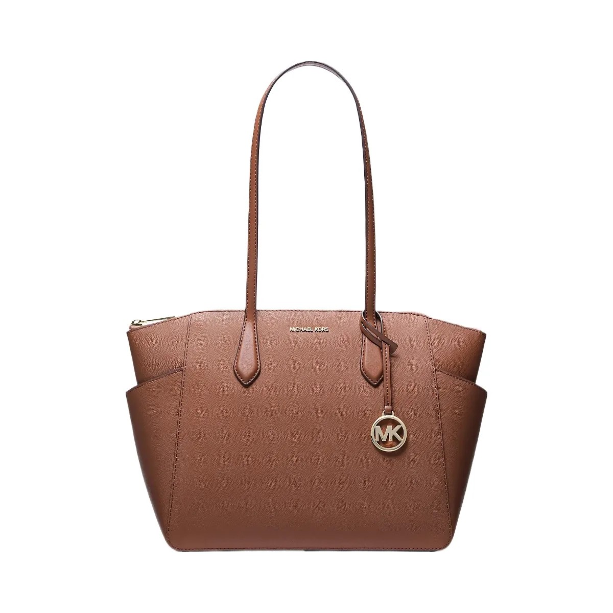 Michael Kors Marilyn Medium Saffiano Leather Tote Bag Luggage - HypeFly India View 1