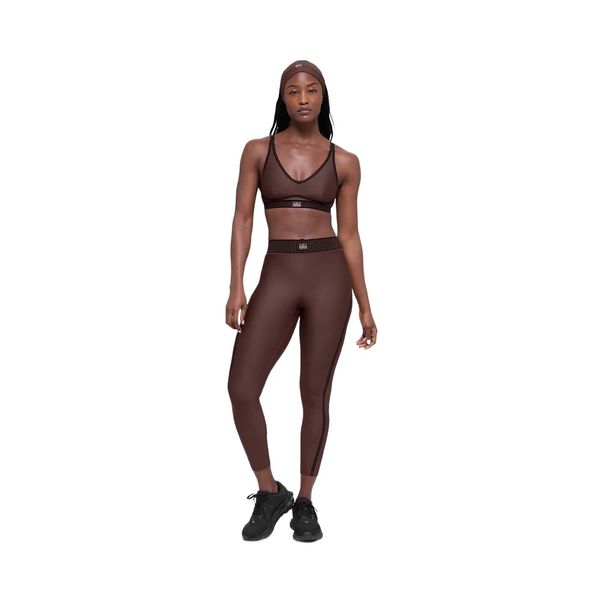 Alo Women's Airlift Line Up Bra - Brownstone - HypeFly India View 6