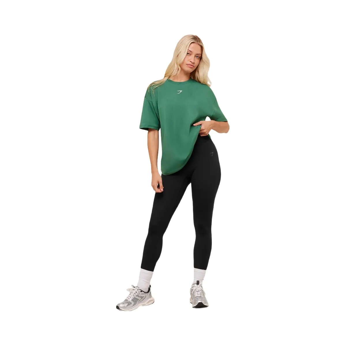 Gymshark Trace Graphic Oversized T-Shirt - Lift Green - HypeFly India View 4