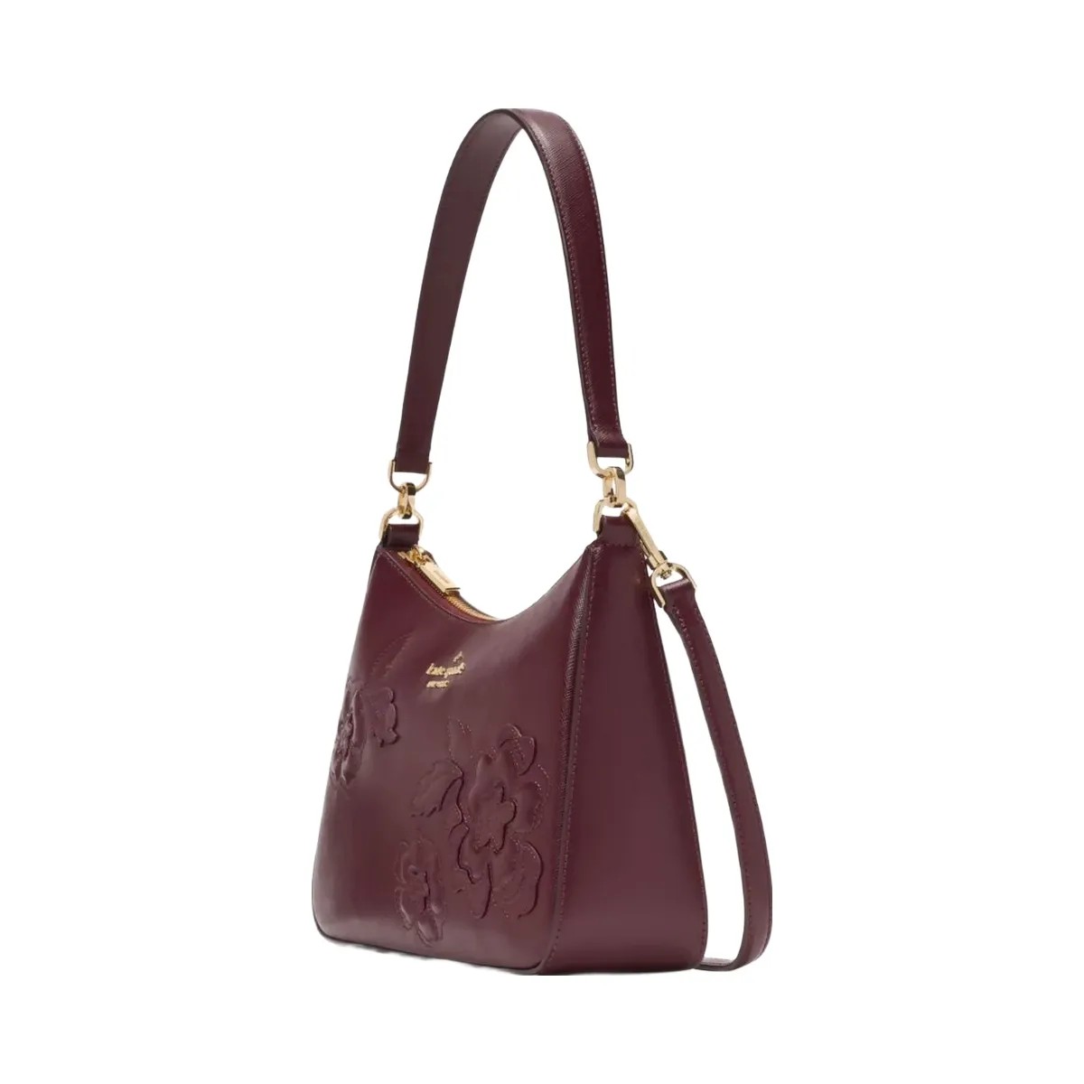 Kate Spade Margot Floral Applique Shoulder Bag Dark Merlot - HypeFly India View 2
