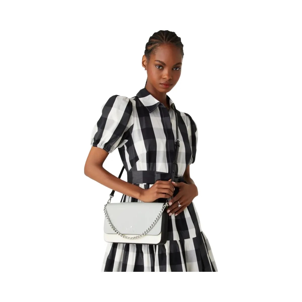 Kate Spade Madison Willow Convertible Crossbody Platinum Grey Multi - HypeFly India View 2