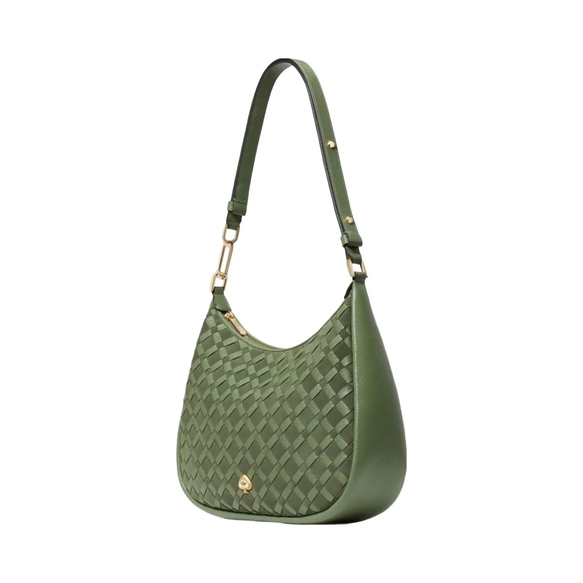 Kate Spade Kayla Woven Leather Large Shoulder Bag Cedar Stand - HypeFly India View 1