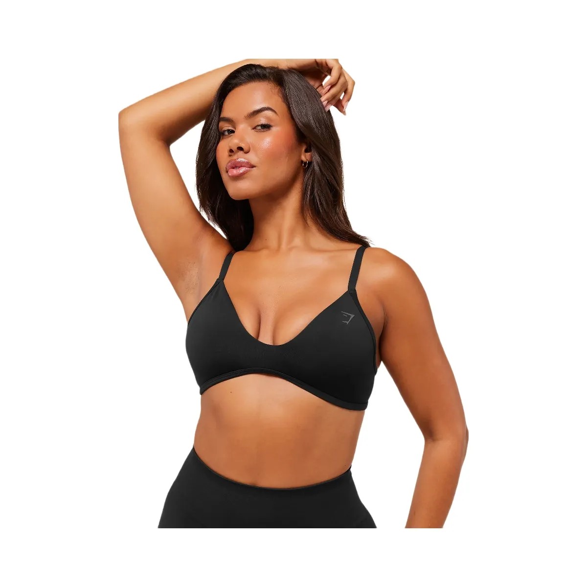 Gymshark Soft Sculpt V-neck Sports Bra - Black - HypeFly India View 5
