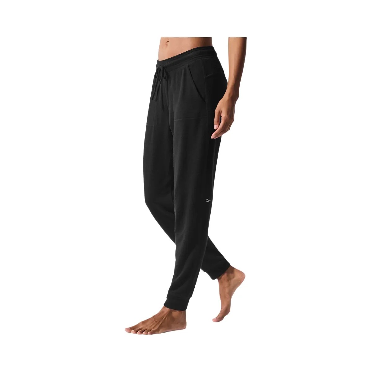 Alo Women's Soho Sweatpant - Black - HypeFly India View 2