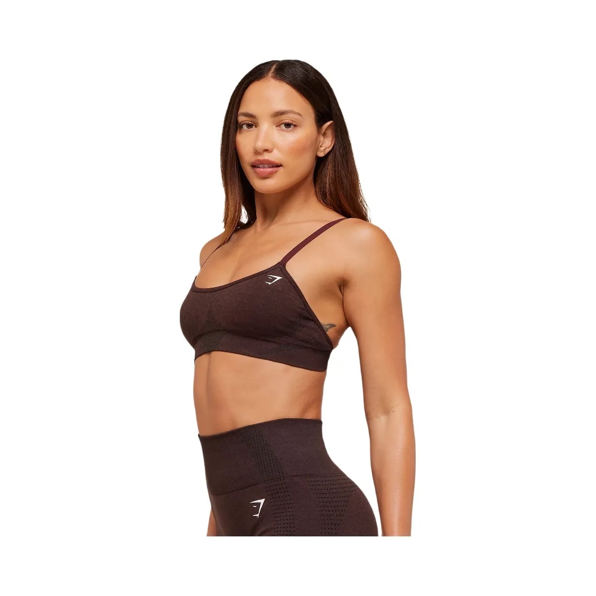 Gymshark Vital Sports Bra - Rich Maroon/Marl - HypeFly India View 4